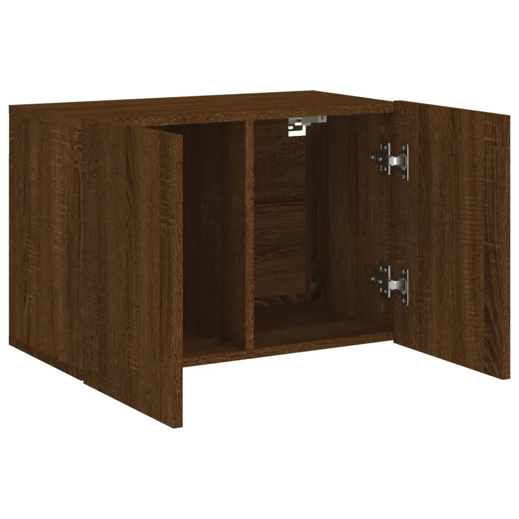 Mobile TV a Parete-Mobile TV a Muro Rovere Marrone 60x30x41 cm