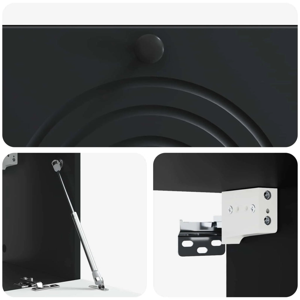 Mobile Porta TV da Muro Nero 78,5 x 31 x 30 cm 898206