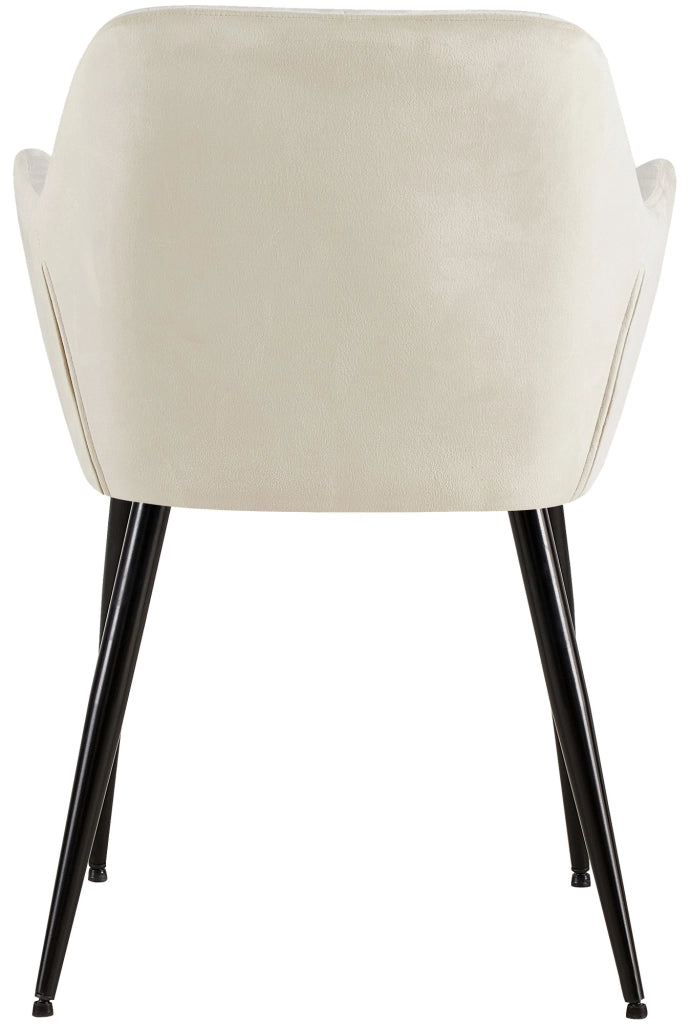 Sedia visitatore Emia Velluto,crema