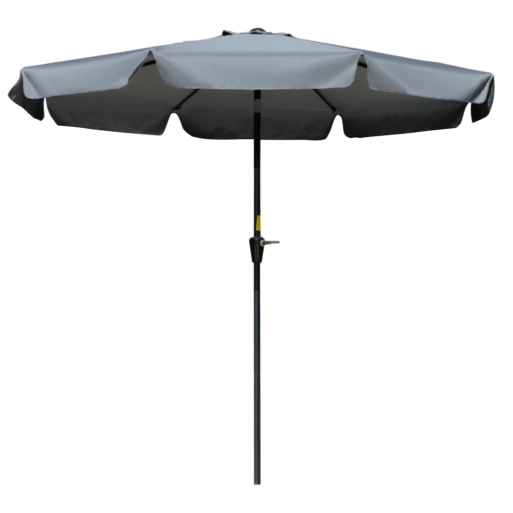 Ombrellone da giardino ¨C zephmum ¨C grigio alluminio ?266x250 cm
