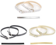 Accessori per Scarpe con 3 Paia - Lacci Altissimi - Cinture Rimovibili - Pelle PU - Stabilizzazione - Comfortevole Camminata - Cintura per Scarpe