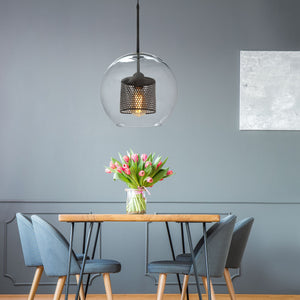 Lampada Pensile Di Vetro Nero Loft APP559-1CP 30cm