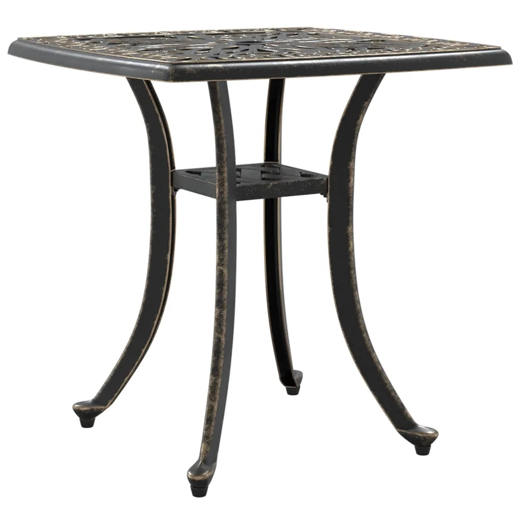 Tavolo da Giardino | Tavolino da esterno Bronzo 53x53x53 cm in Alluminio Pressofuso