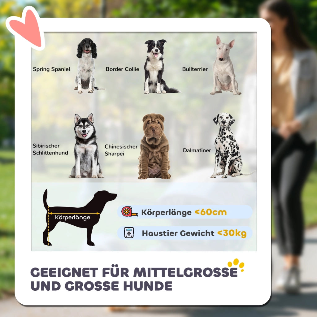 Carrello Trasporto Cani Pieghevole ¨C Zephmum ¨C Grigio Scuro