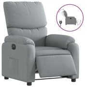 Poltrona | Sedia Relax Elettrica Reclinabile Grigio Chiaro in Tessuto
