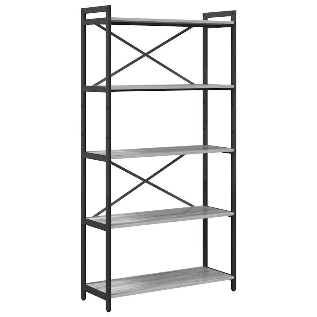Libreria Grigio sonoma 80 x 30 x 155 cm Legno multistrato 868416