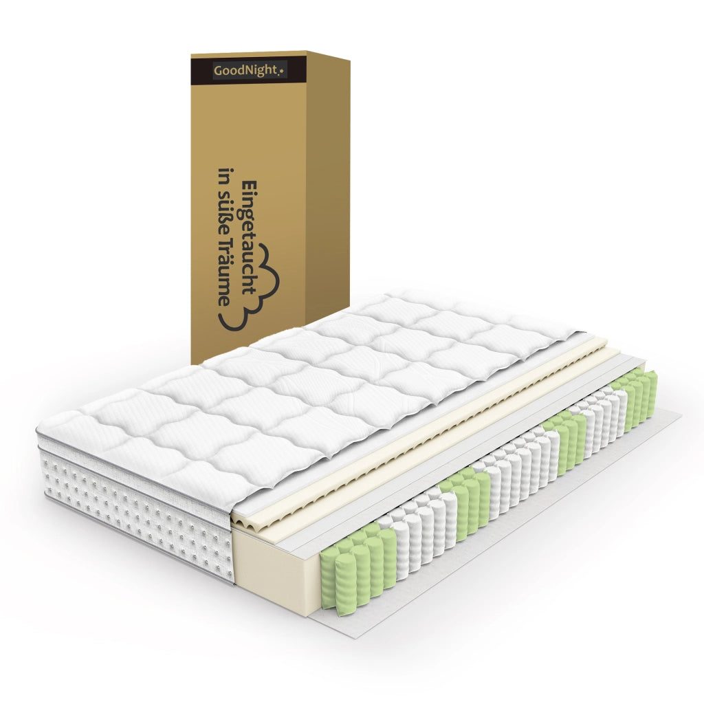 Materasso ibrido a molle insacchettate bianco 140x190 cm