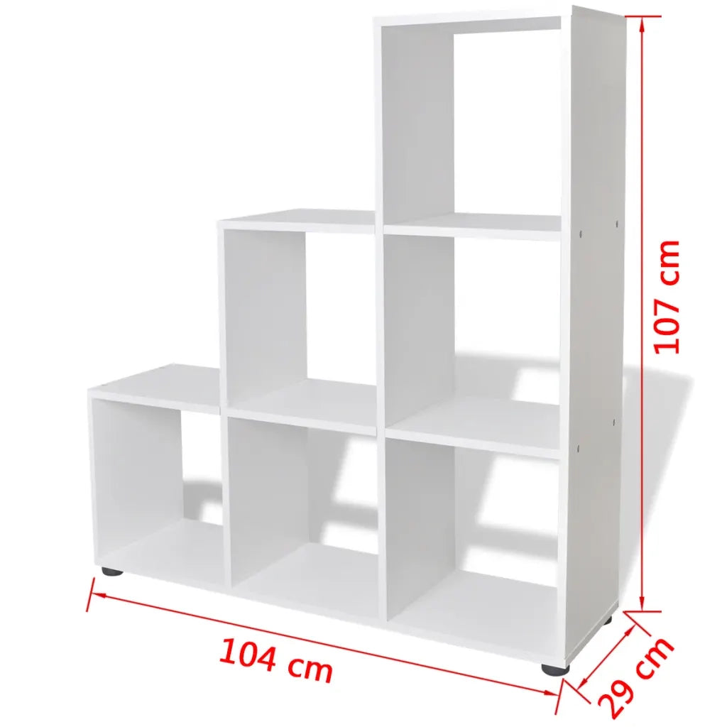 Libreria Scalare / Scaffale Espositore 107 cm Bianco 242552