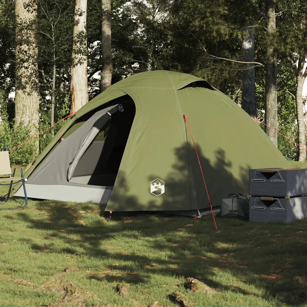Tenda da Campeggio a Cupola 3 Persone Verde Oliva Impermeabile 4009615