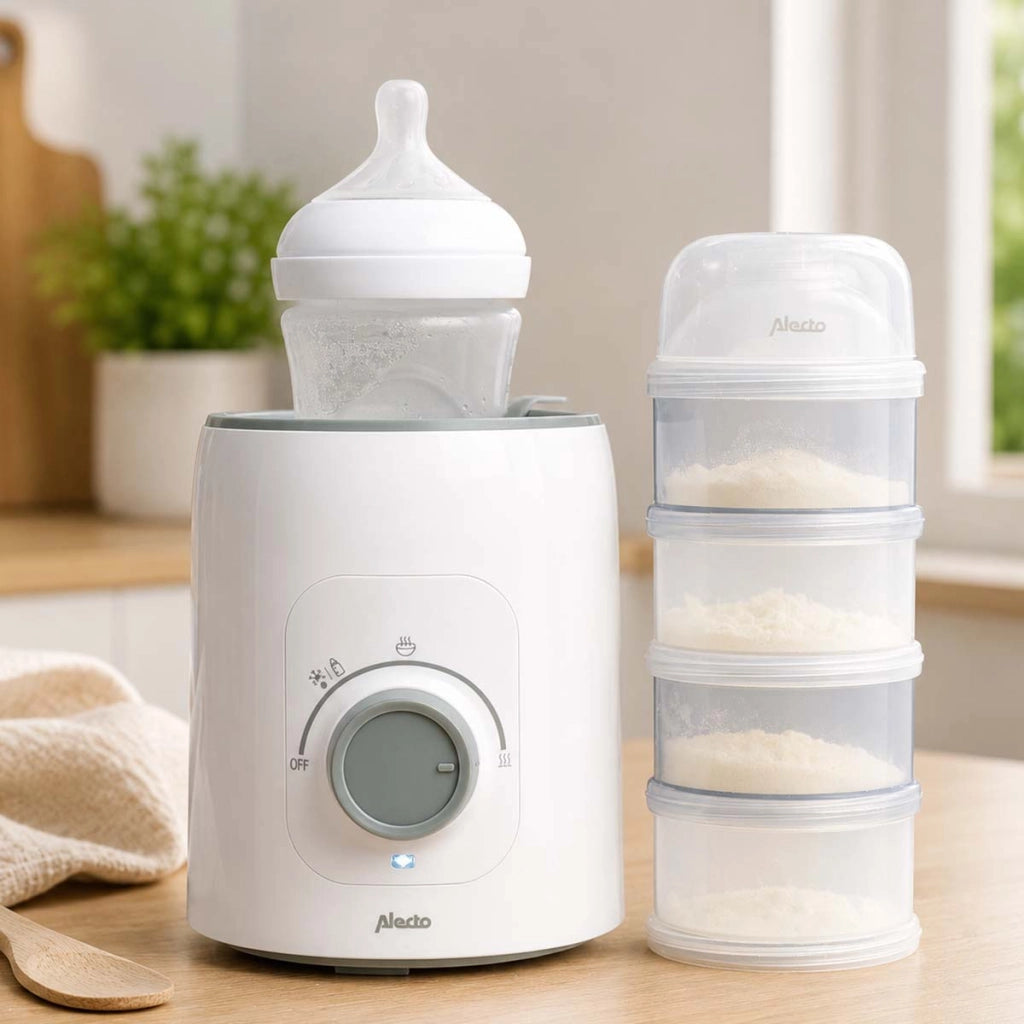Scaldabiberon Elettrico 210W per Biberon e Vasi con Supporto Bianco Alecto