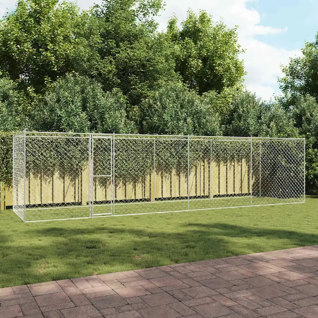 Gabbia per cani Argento 800 x 200 x 200 cm Acciaio zincato