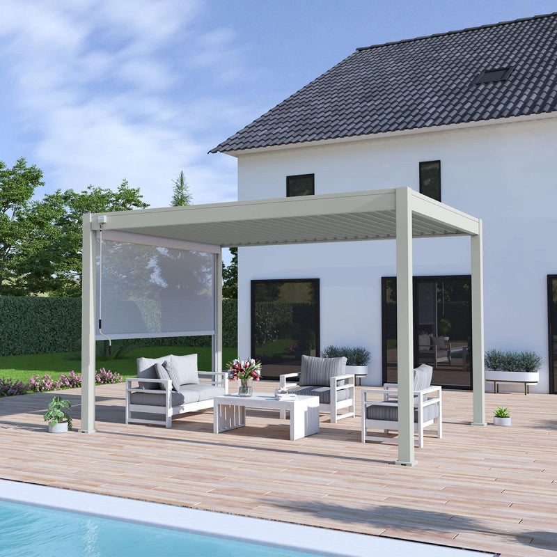 Pergola bioclimatica Ombréa® VS 3x4M - Grigio perla