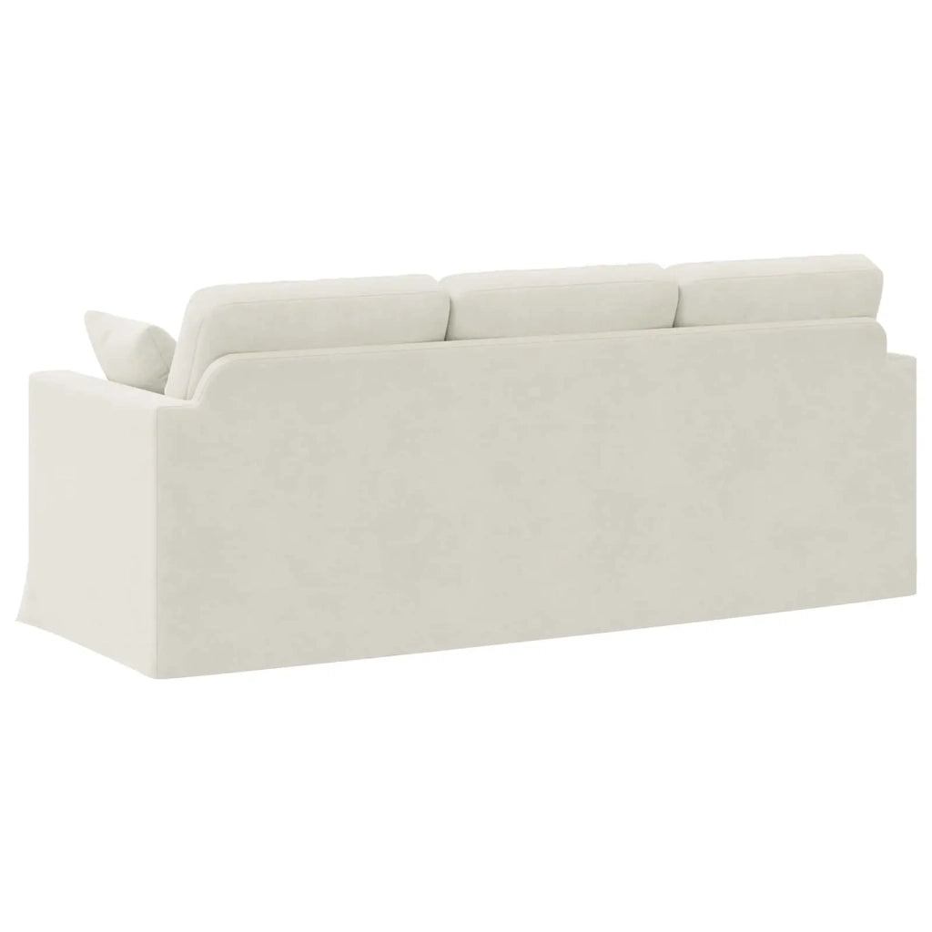 Divano Crema 198 x 78 x 80 cm Velluto