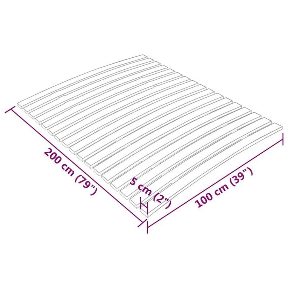 Bed Slatted Frame Replacement With 17 Slats 100x200 Cm