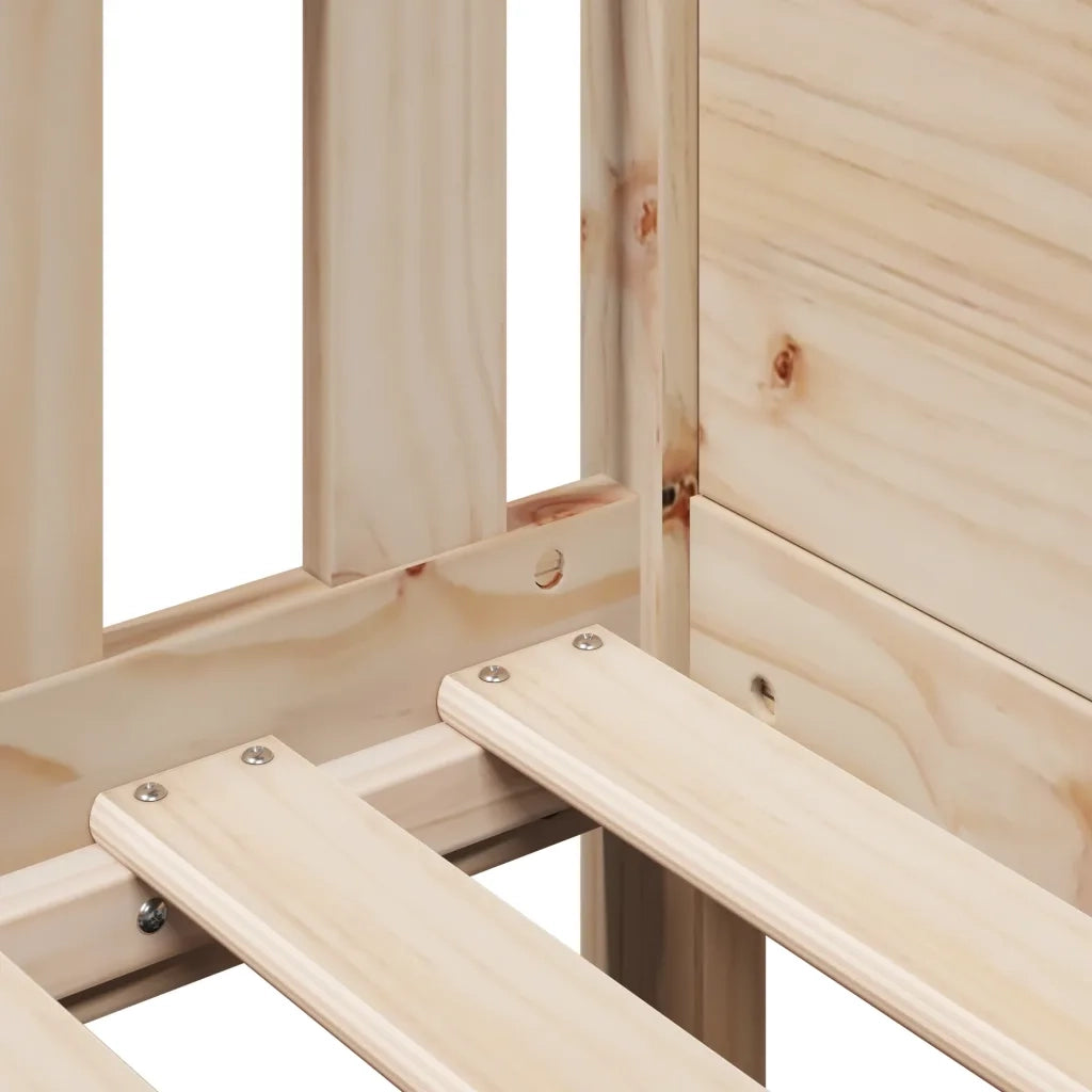 Giroletto Casetta per Bambini-Struttura Letto Bambini 90x200 cm Legno Massello di Pino 300778
