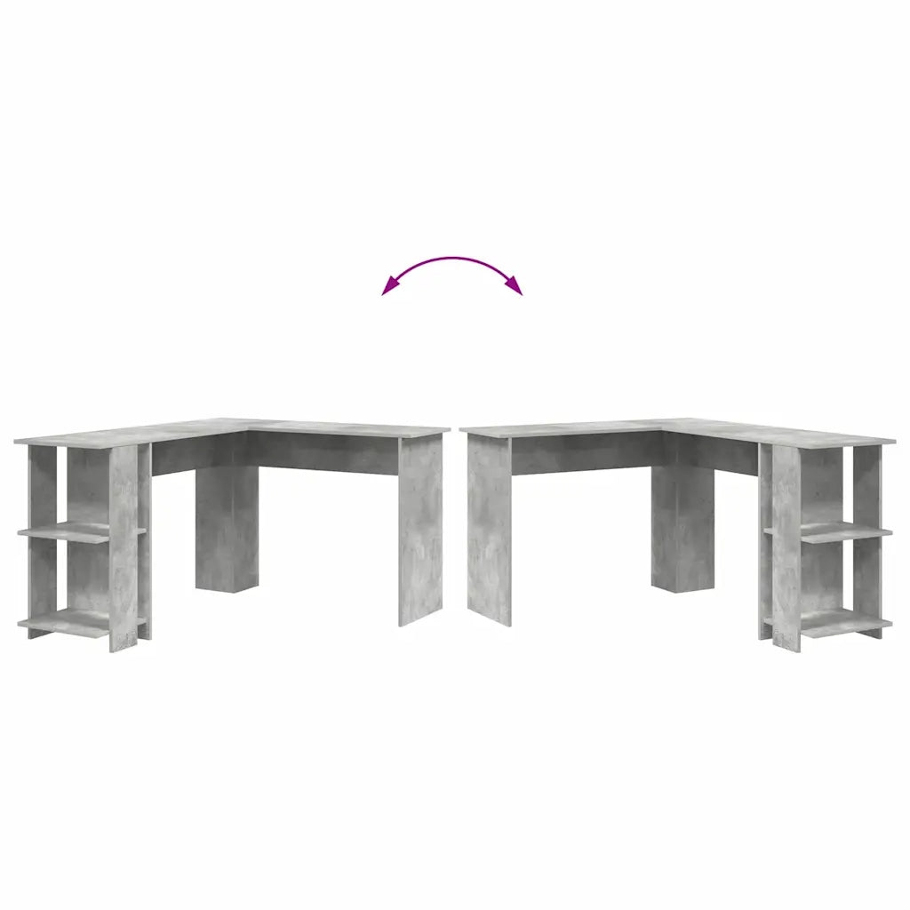 Scrivania ad angolo Grigio cemento 140 x 113,5 x 75 cm 869557