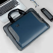 Tas per laptop professionale, grande borsa per corrieri aziendali, tas per laptop 14/16/17,3 pollici, impermeabile e resistente agli urti, unisex - Versione blu spessa-14 pollici
