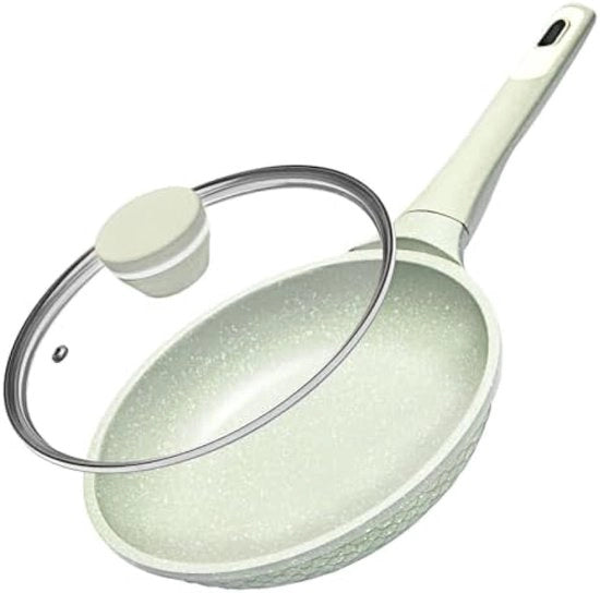 Piatto da biscotti 20 cm con rivestimento antiaderente e coperchio in vetro - Adatto per tutti i fornelli