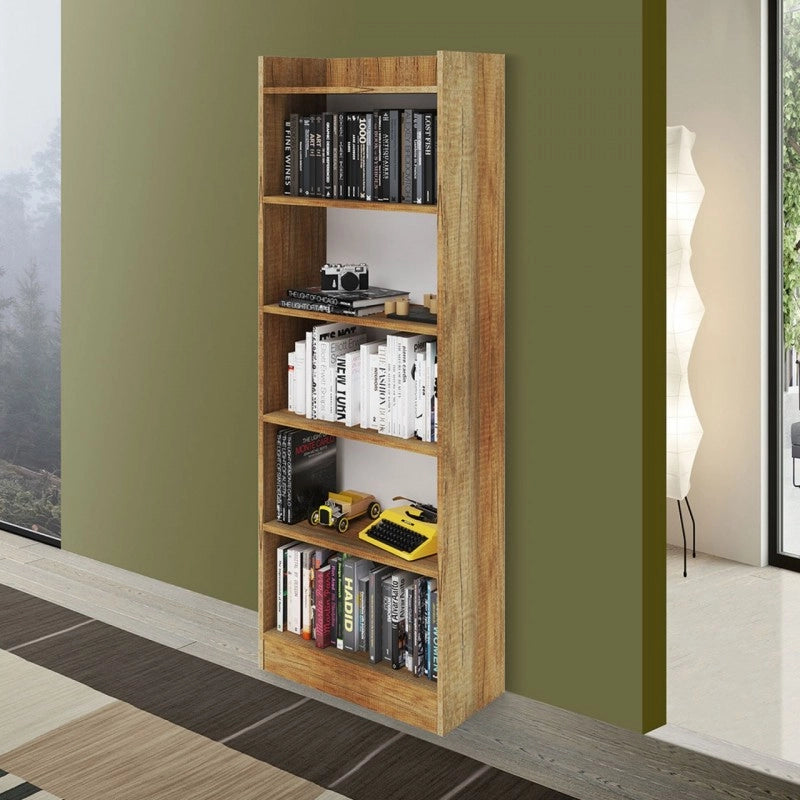 Mobile Libreria colore noce country 6 ripiani h. 180x64x29 cm (ALESSIA)