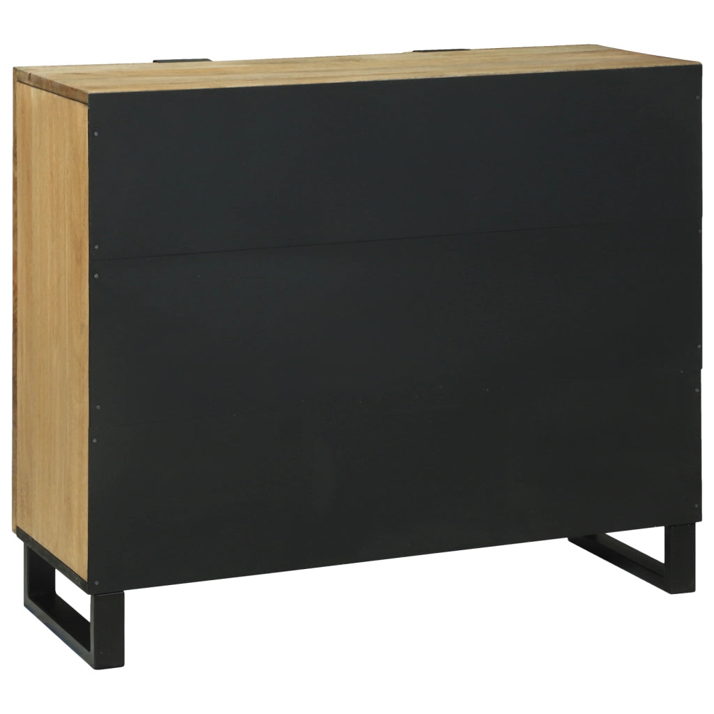 Credenza 90x33.5x75 cm in Legno Massello di Mango