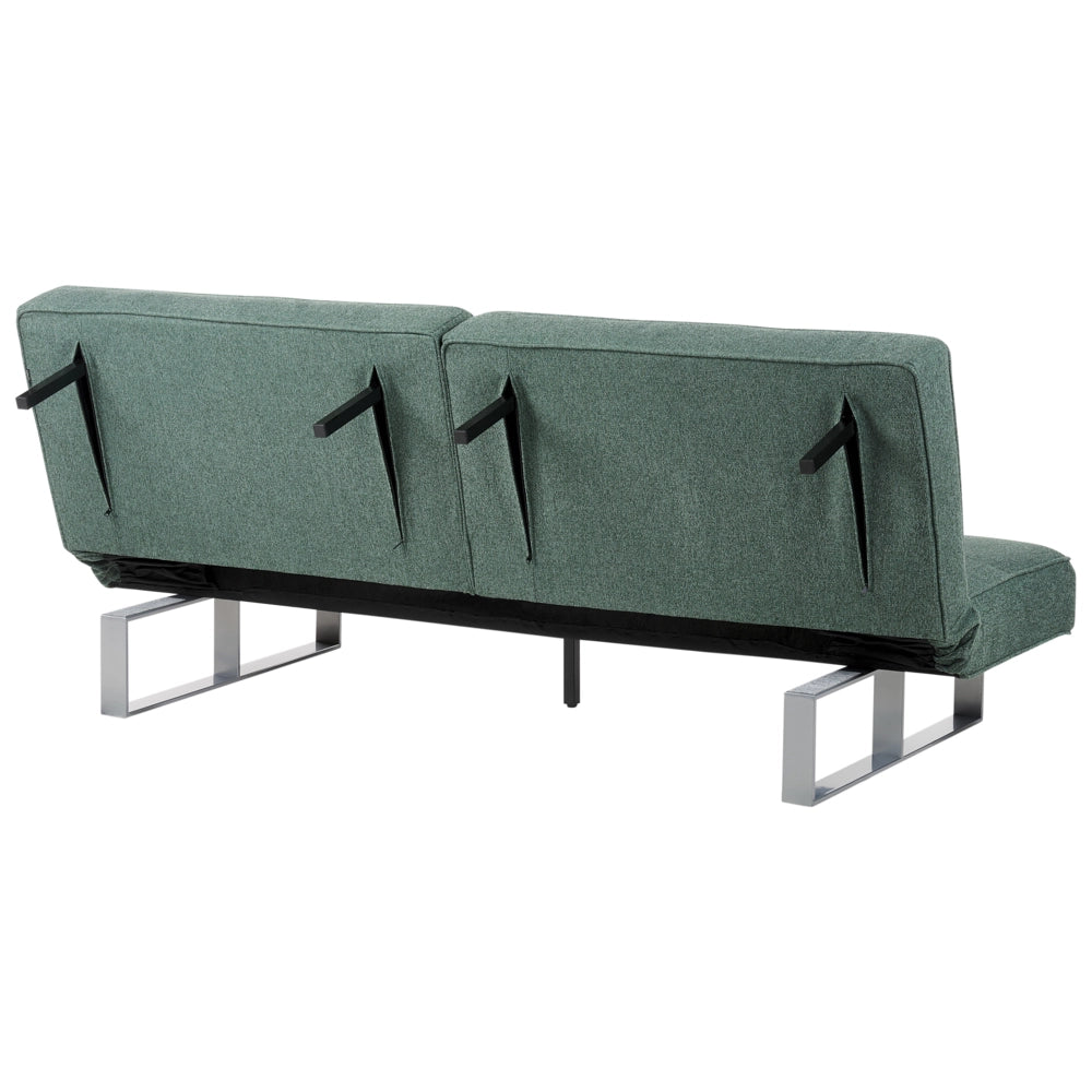 Divano letto in tessuto verde Rivestimento 3 posti reclinabile con schienale diviso