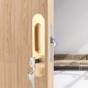 Chiusura scorrevole sicura in alluminio per porta - armadietto bagno cucina balcone - 3 chiavi - oro .