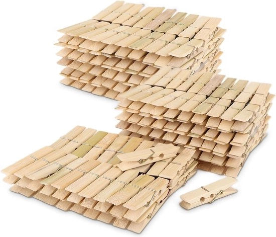 400 picchetti di legno per stiratura - ecologico - legno naturale - tenaglie - 6 cm - 12 x 60 mm