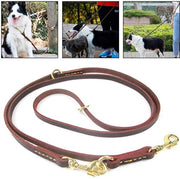 Accessorio per cani in pelle - Adattabile - Cinturino per cani in pelle - Hardware in ottone - Per cani piccoli/midi/grandi - Duraturo e sicuro - Cinturino per cani