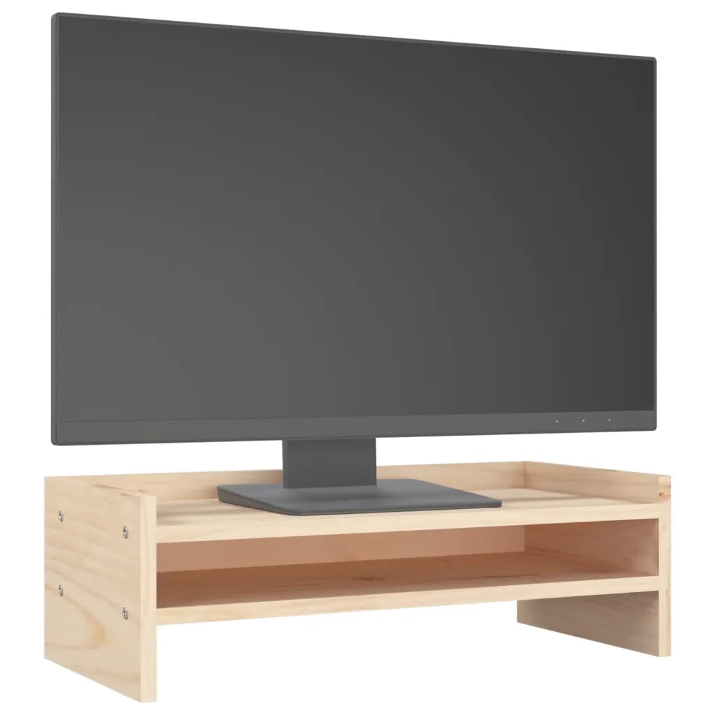 Supporto per Monitor 50x24x16 cm in Legno Massello di Pino 813984