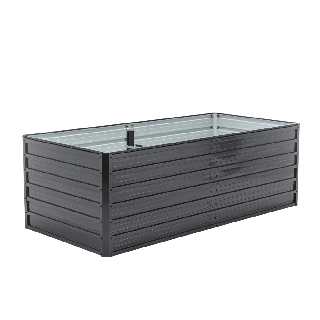 Fioriera Rialzata da Giardino ¨C MINIMAL ¨C Metallo Nero 190x90x64 cm