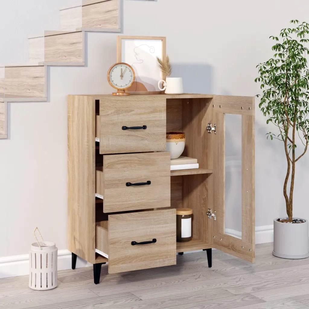 Credenza Rovere Sonoma 69,5x34x90 cm in Legno Multistrato