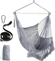 Sedia oscillante grande di cotone morbido con robusta asta diffusione - Pieghevole e angolare - Sedia oscillante decorativa per interni