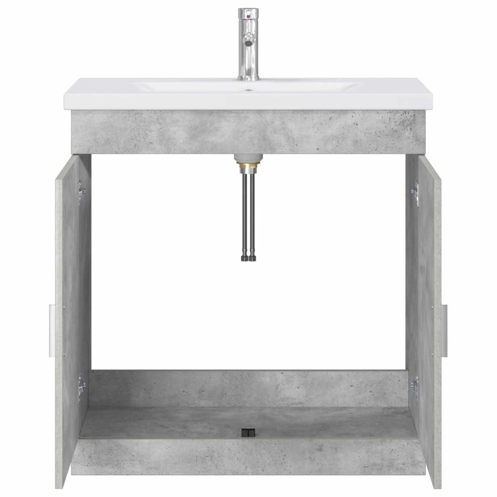 Set di mobili per il bagno Grigio Cemento 81 x 40 x 84,5 cm 3404361