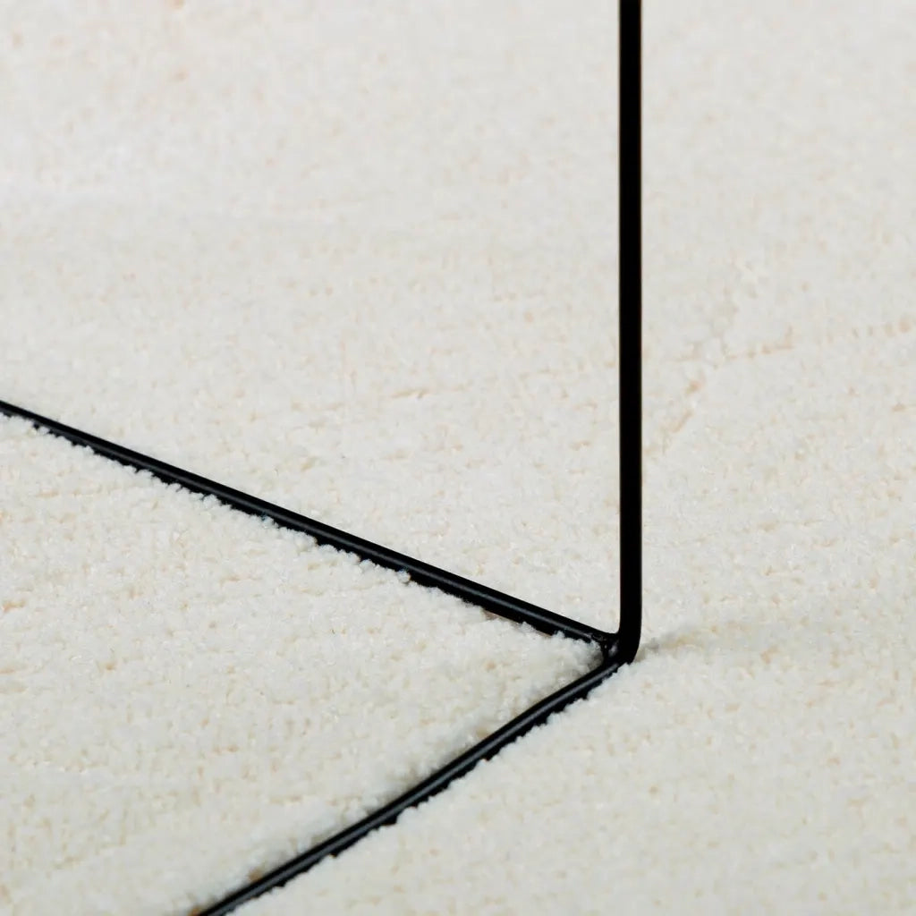 Tappeto OVIEDO a Pelo Corto Crema Ø 200 cm 375525