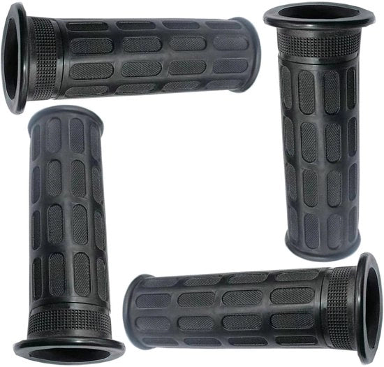 Manubrio in gomma per bicicletta/seggiolino elettrico/moto - 4 pezzi - Manubrio ergonomico - Buona assorbimento vibrazioni - Materiale PVC nero - Dimensioni 124x40 mm - Manubri per bicicletta