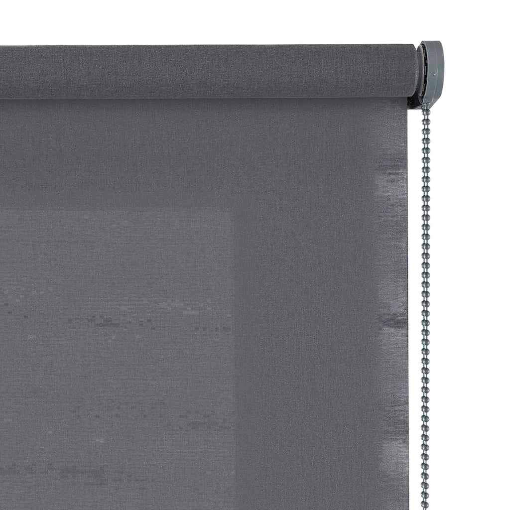 Tenda a Rullo Filtrante, Tenda Avvolgibile Traslucida Liscia Per Finestre e Porte Grigio 180x180 cm