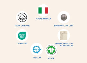 Completo Lenzuola Letto In 100% Cotone Rigato Zig Zag Disegno Baia - 1 Piazza e Mezza - Lilla