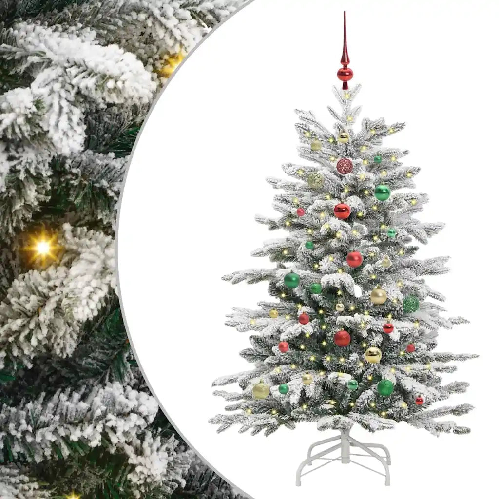 Albero di Natale Artificiale con Rami Pieghevoli Bianco 150 cm 3395639
