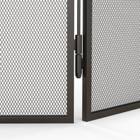 Parascintille con Antine 96x1,3x56 cm in Metallo Nero