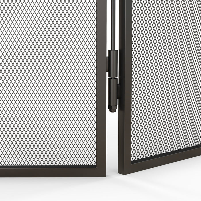 Parascintille con Antine 96x1,3x56 cm in Metallo Nero