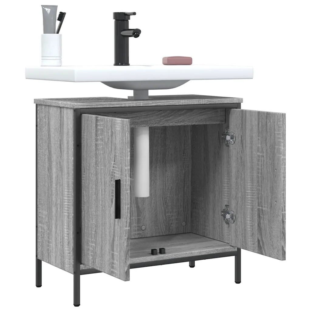 Mobile Lavabo | Armadio Lavabo Bagno Grigio Sonoma 60x30x60 cm Legno Multistrato