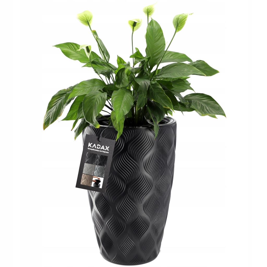 Vaso da fiori KADAX con inserto 58 cm, copertura per vaso da fiori in plastica alta