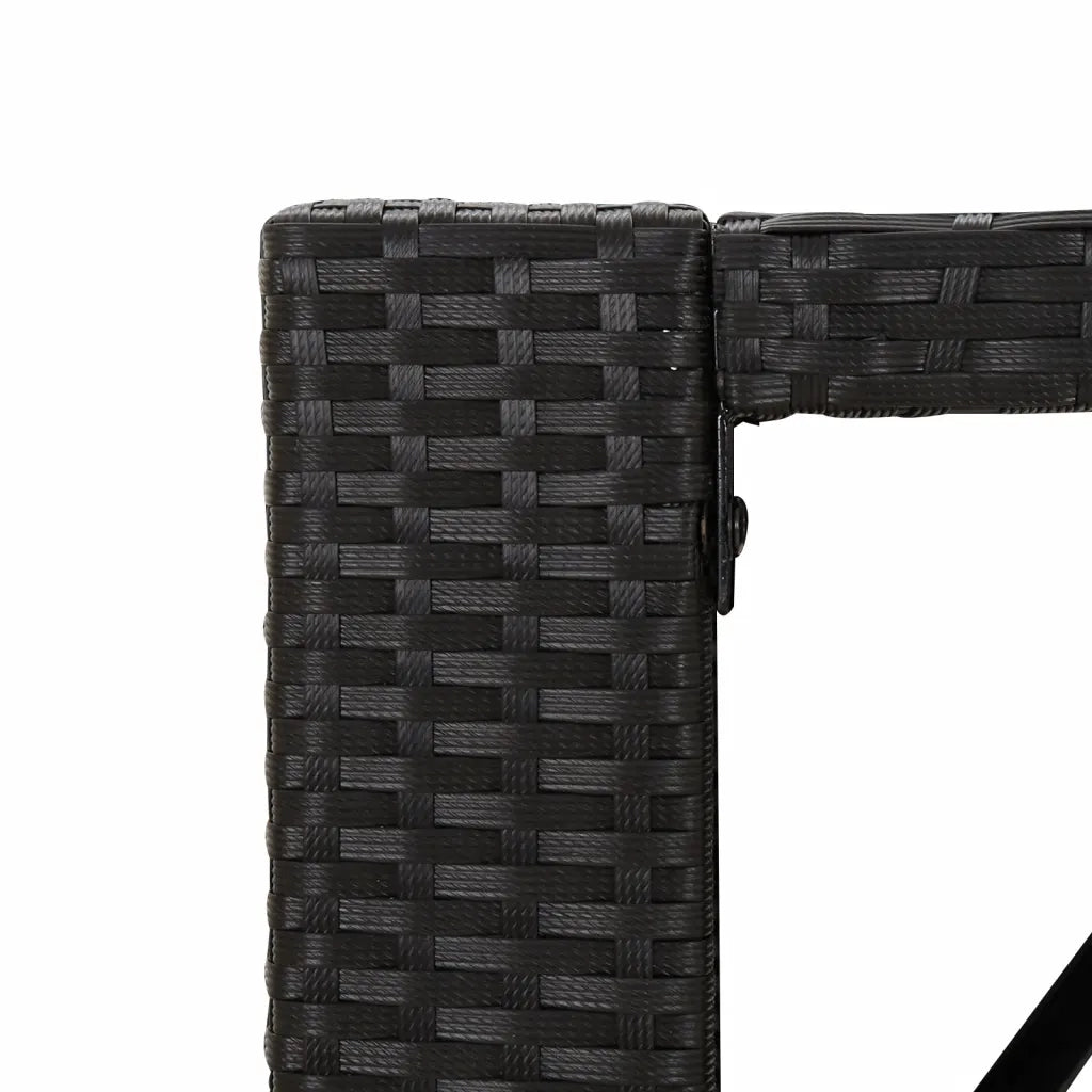 Set Bar da Giardino 7 pz con Cuscini in Polyrattan Nero 3261510