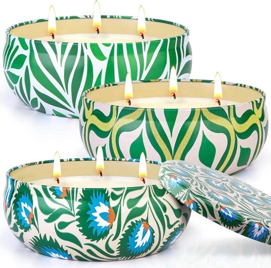 Candele citronella XXL per esterno da 420 ore con soja e olio di citronella