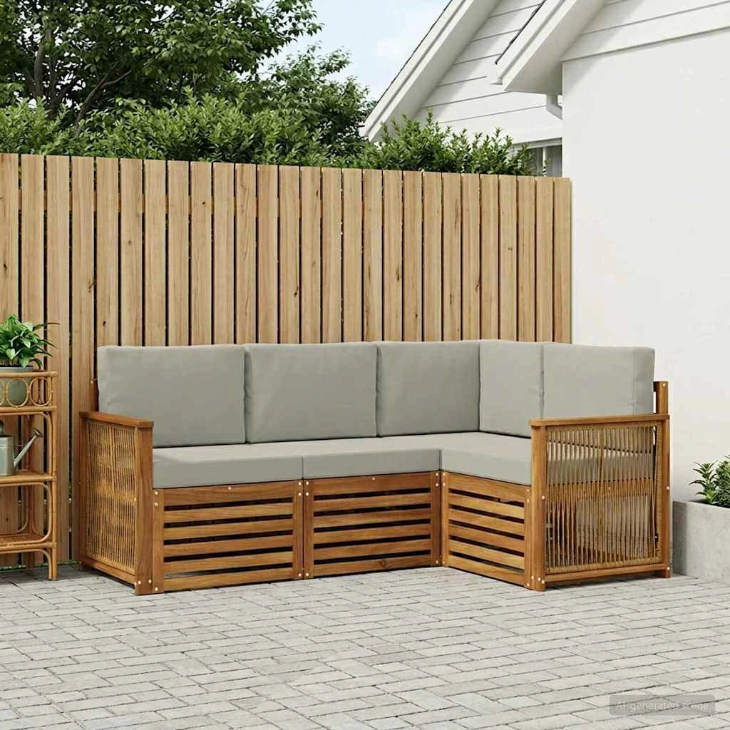Set di divani da esterno 4 pz Poliestere 3384297