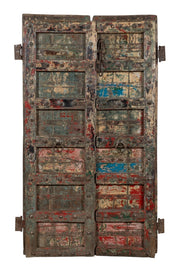 Biscottini Porta portone in legno massello e ferro da interno o da esterno vecchia e antica medievale scorrevole