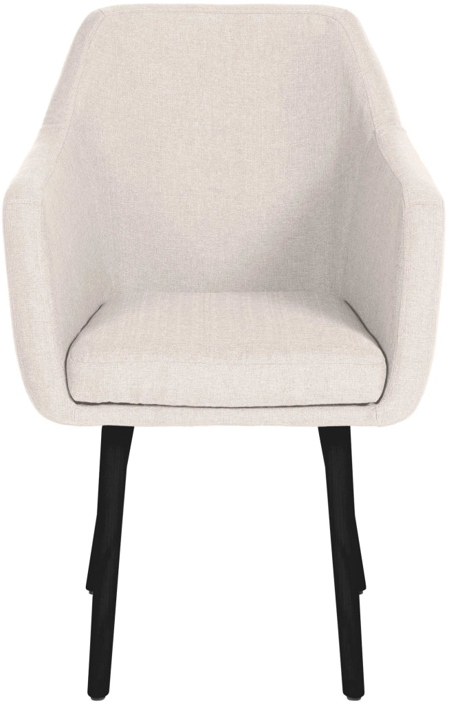Sedia visitatore Utrecht in tessuto crema,nero