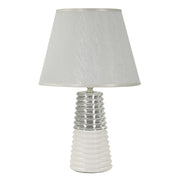 Lampada da Tavolo VKH117, Bianco, Ceramica, 25x25x41 cm