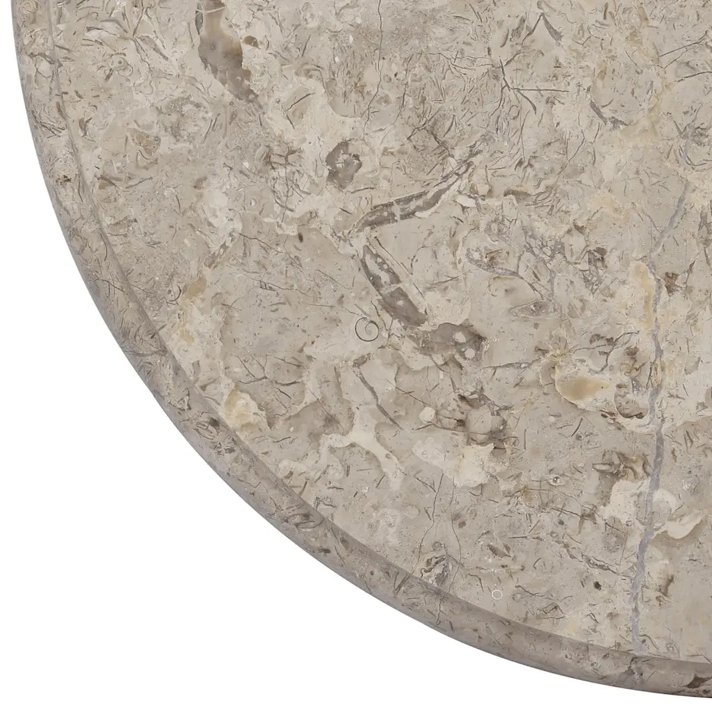 Piano per Tavolo Grigio Ã˜50x2,5 cm in Marmo cod mxl 65092