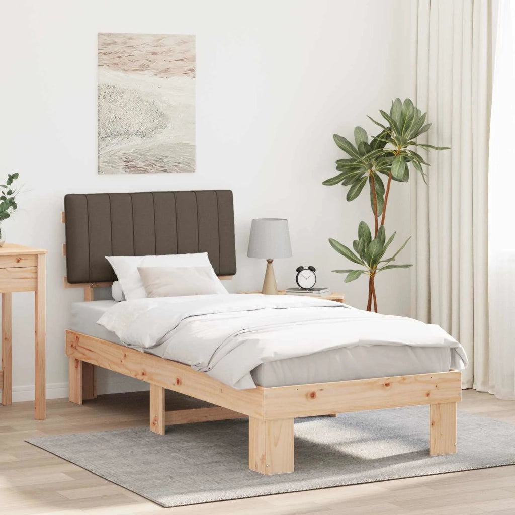 Letto con Testiera Rivestita Talpa 90 x 190 cm Pino massello